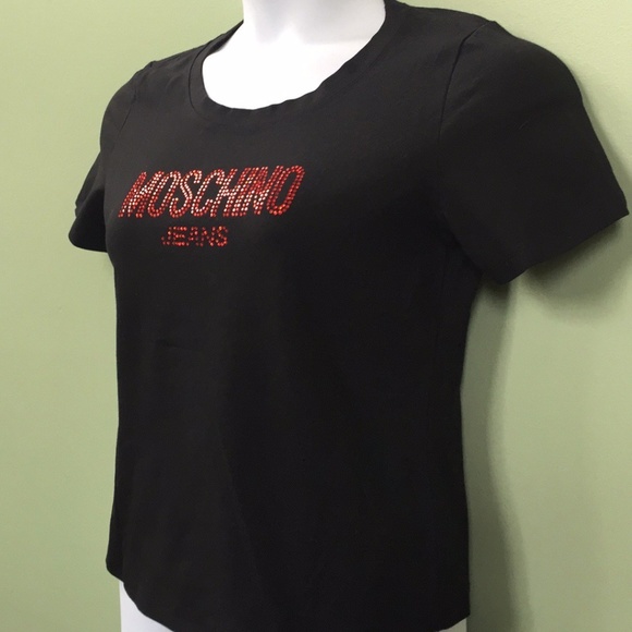 Moschino Women's Black Short Sleeve Top Size 14 - Picture 5 of 8